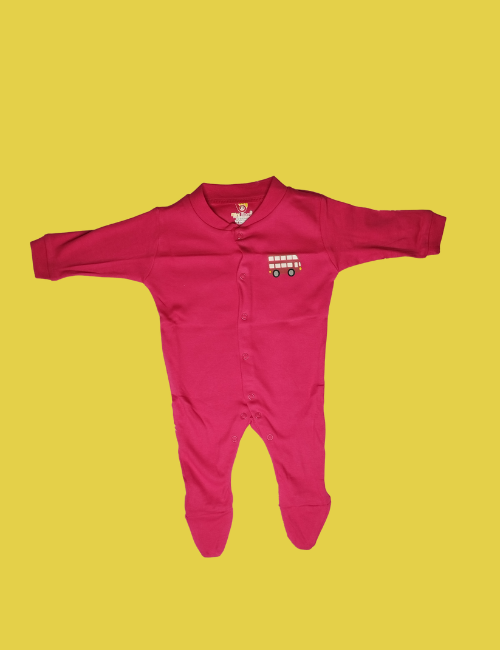 3-in-1 Full Sleeve Rompers Combo (3–6 Months) – Soft Cotton Footed Sleepsuits